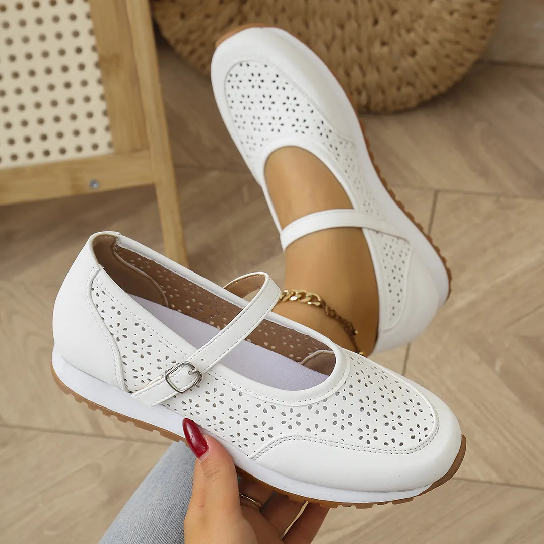 Breakj Breakj And Summer 2025 New Large-Size Breathable Light-Mouthed Single Shoes Casual Women's Shoes