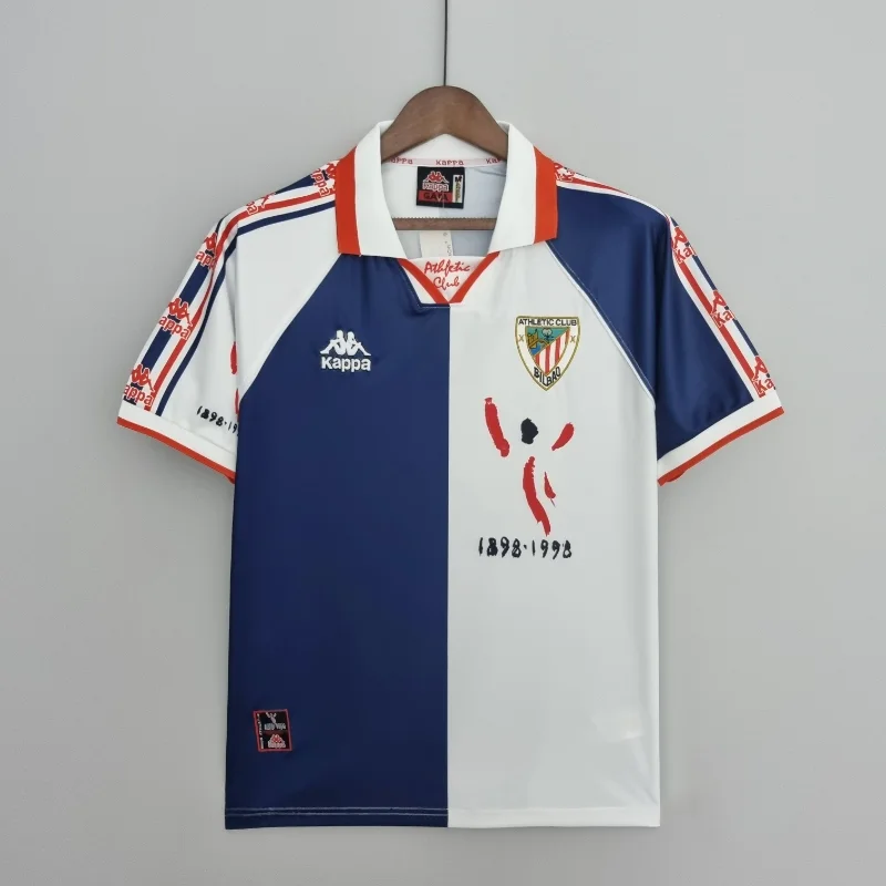 Retro 1997-98 Athletic Bilbao Soccer Jersey Away Sponsors