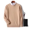 New Men's Round Neck Casual Business Knitted Cashmere Sweater