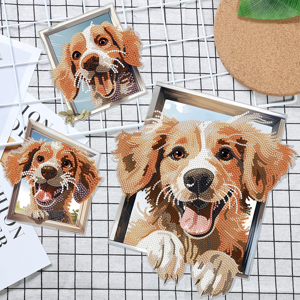 DIY Puppy Diamond Painting Sticker Diamond Art Craft Mosaic Sticker for Kid Gift