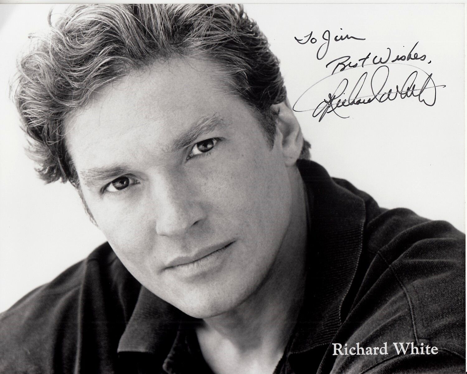 RICHARD WHITE hand-signed CLOSEUP 8x10 PORTRAIT uacc rd coa BEAUTY & THE BEAST