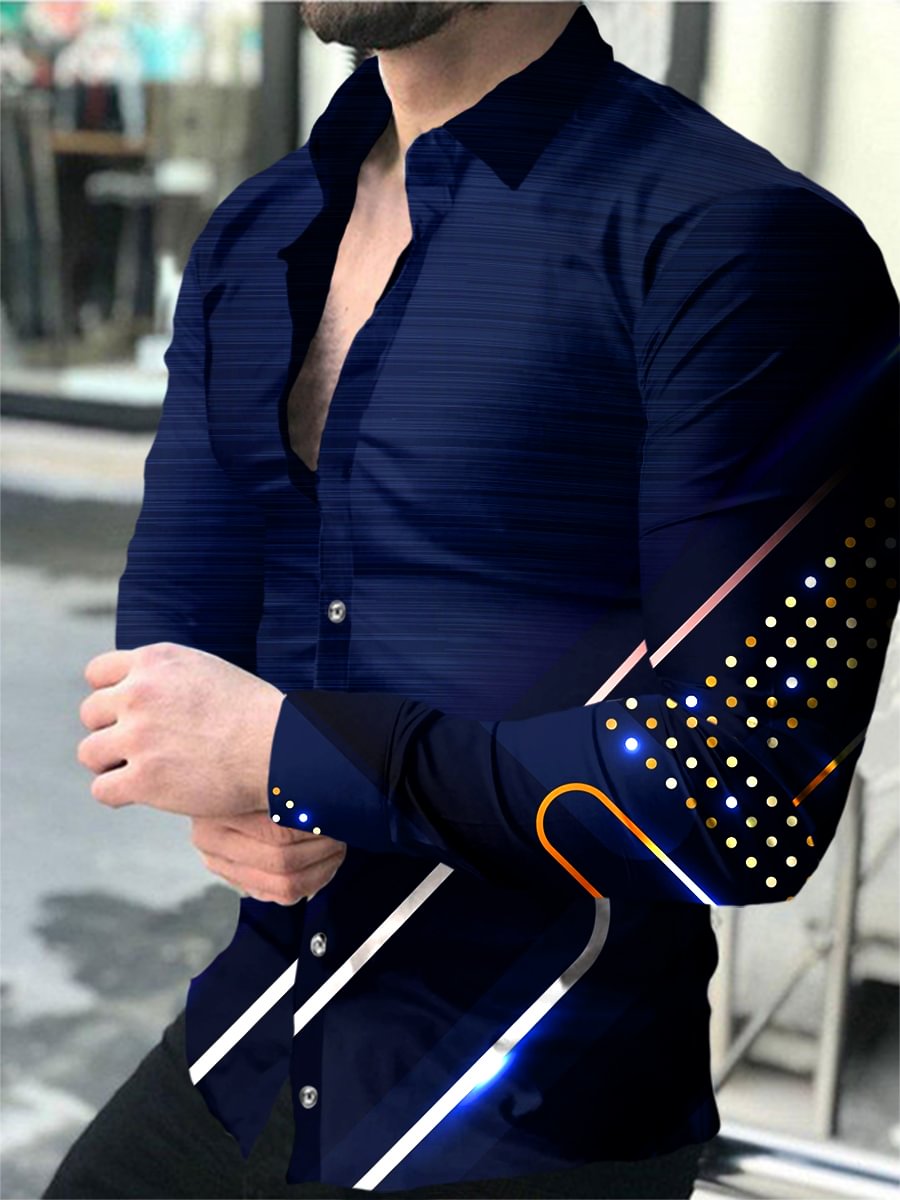 Men's Light Dot Printed Casual Shirt
