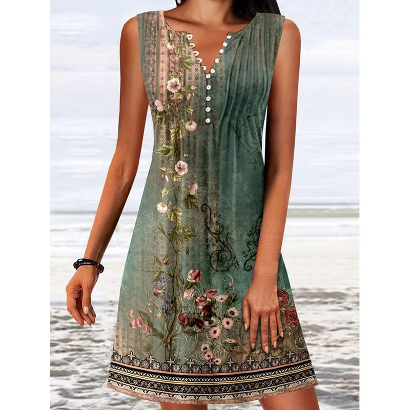 Fashion Printed Slimming Dress