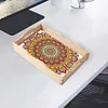DIY Diamond Painting Wooden Mandala Serving Tray with Handle Kit
