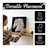 Peinture de perles de cheval maison avec cadre en bois 30x30 cm art en perles
