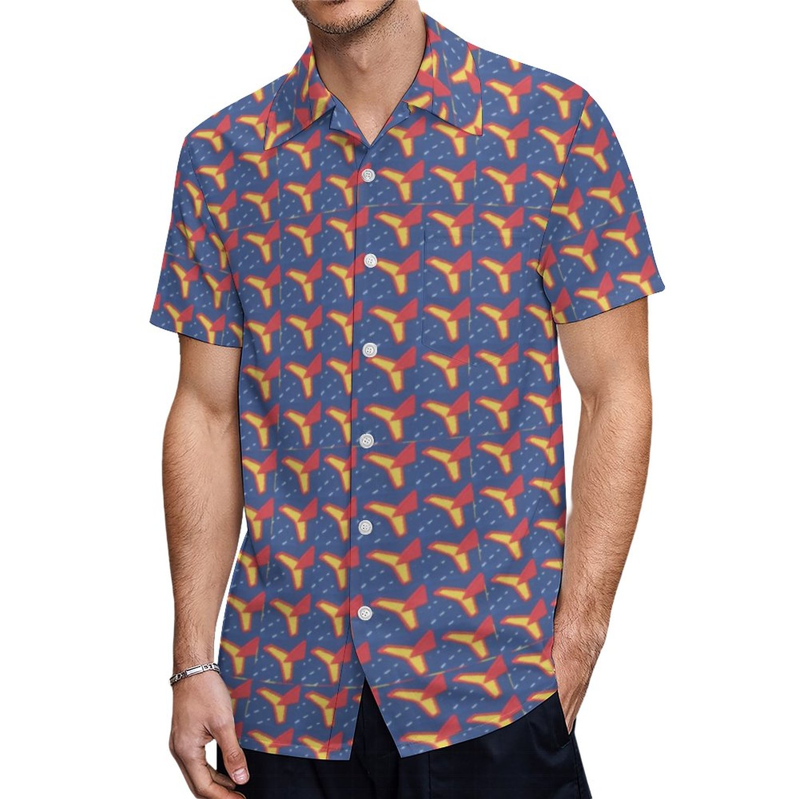 Compression Fit Due To High Spandex Content Hawaiian Shirt Mens Button Down Tropical Hawaii Beach Shirts
