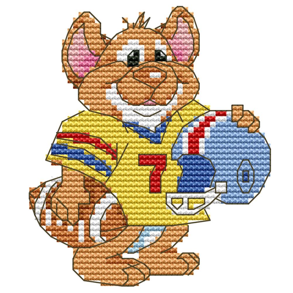 

Football - 14CT Stamped Cross Stitch - 14*13cm, 501 Original