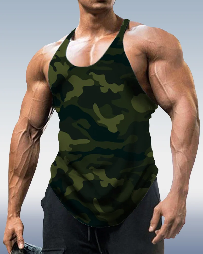 Men's Army green Camo Sport Vest
