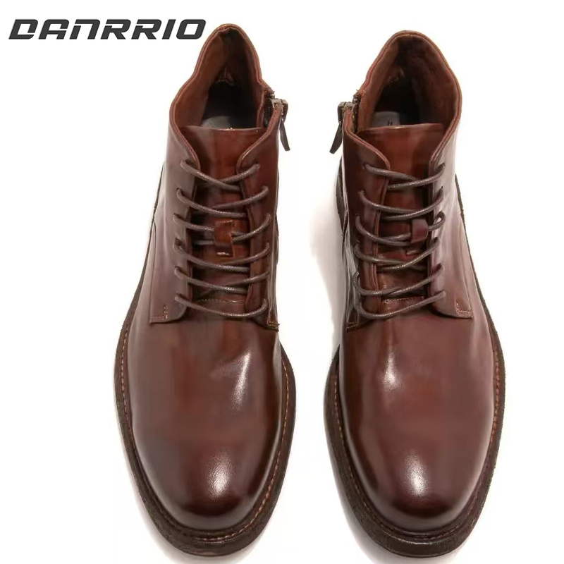 DANRRIO Handmade Retro Goodyear Craft Horsehide Short Boots DANRRIO.COM DANRRIO