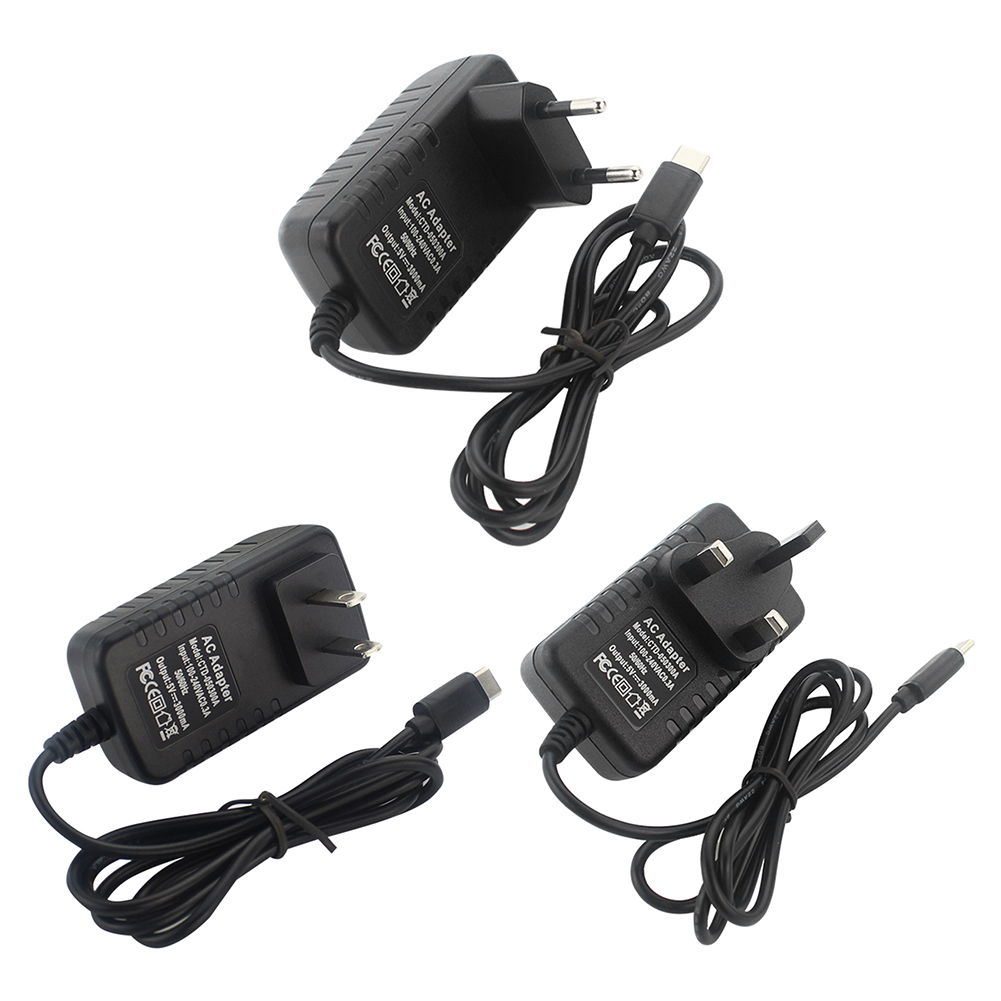 

1m USB Type C Cable 5V 3A Power Supply Adapter EU US UK for Raspberry Pi 4B, 501 Original