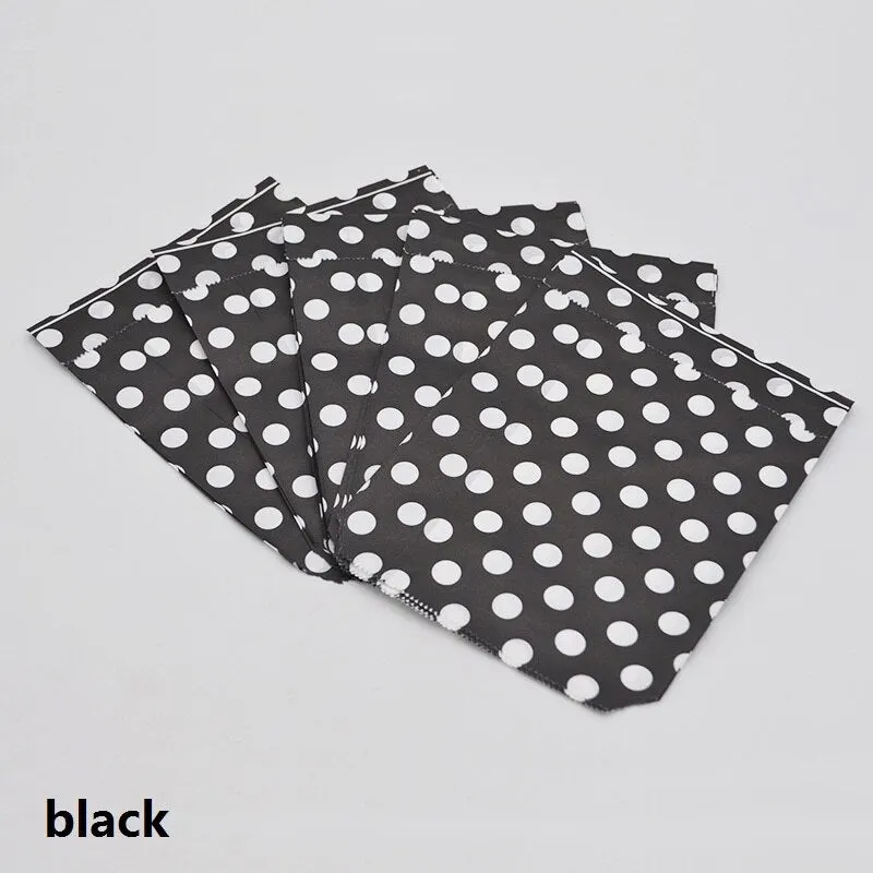 25pcs/lot 13*18cm Dot Paper Bag Candy Cookies Cupcake Bags Kids Birthday Party Foods Packaging Supplies Wedding Decoration