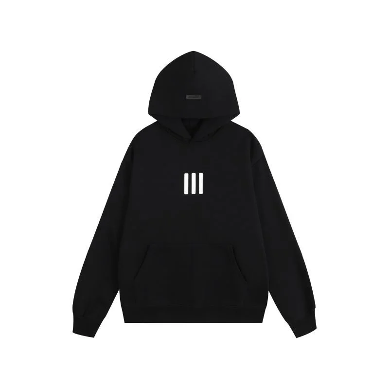 Unisex Trendy Essentials FOG Three-Stripes Back Letter Fleece-Lined Hoodie & Pants Set