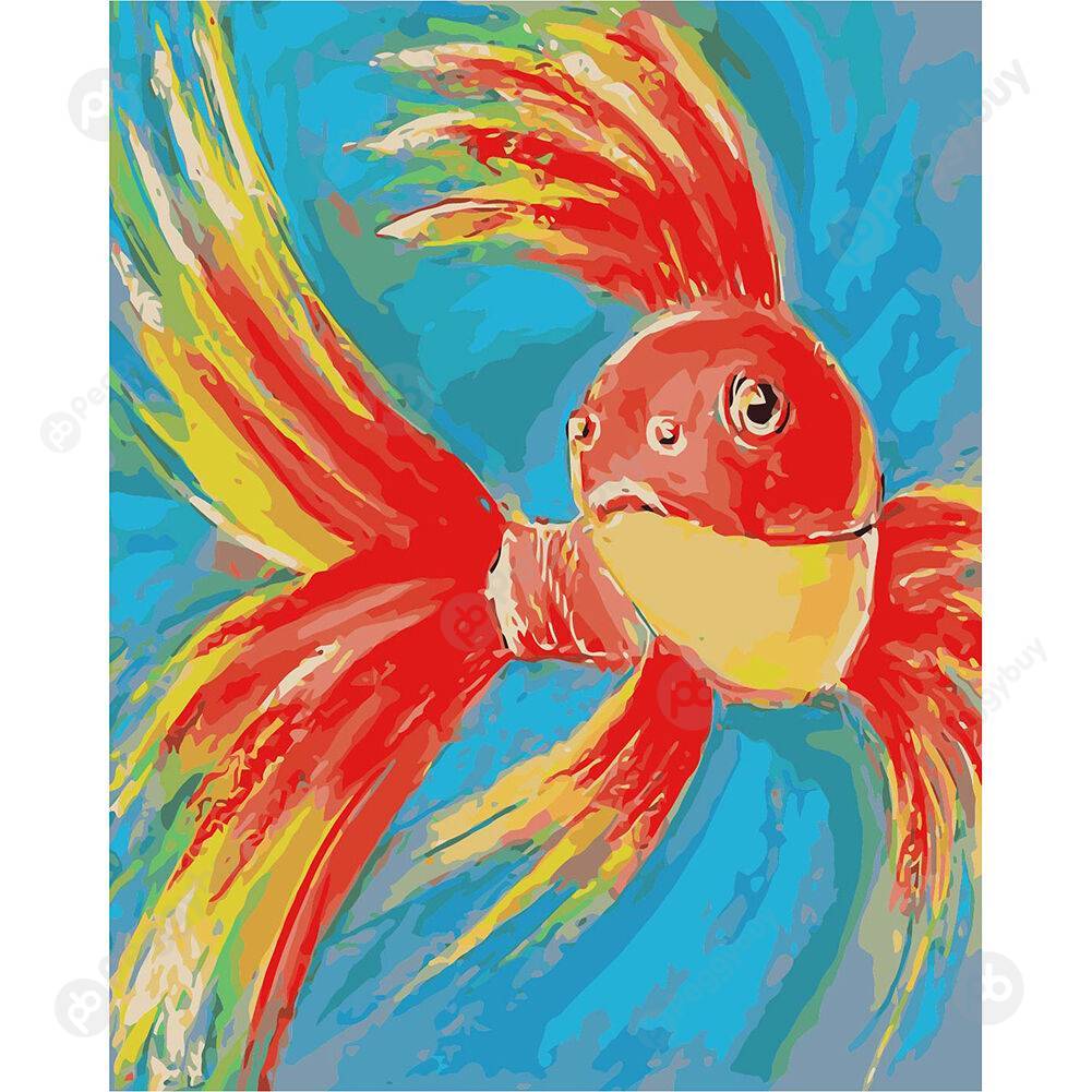 

Fancy Carp Oil Paintings By Numbers Kit Wall Canvas Picture Coloring Paints, 501 Original