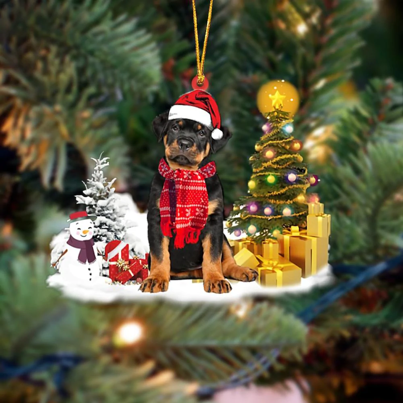 VigorDaily Rottweiler Christmas Ornament SM026