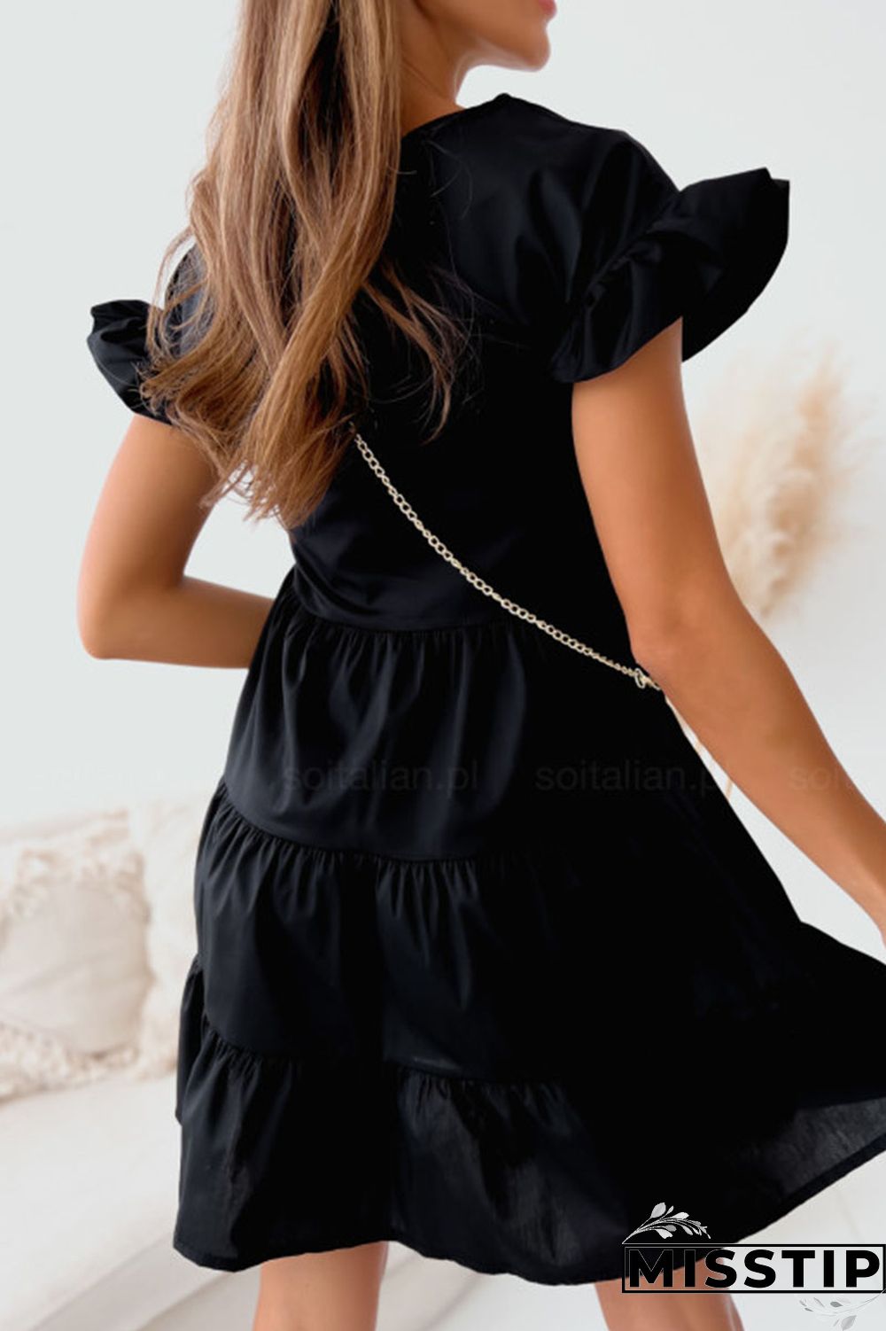 Blue Casual Solid Patchwork Fold Stringy Selvedge O Neck A Line Dresses