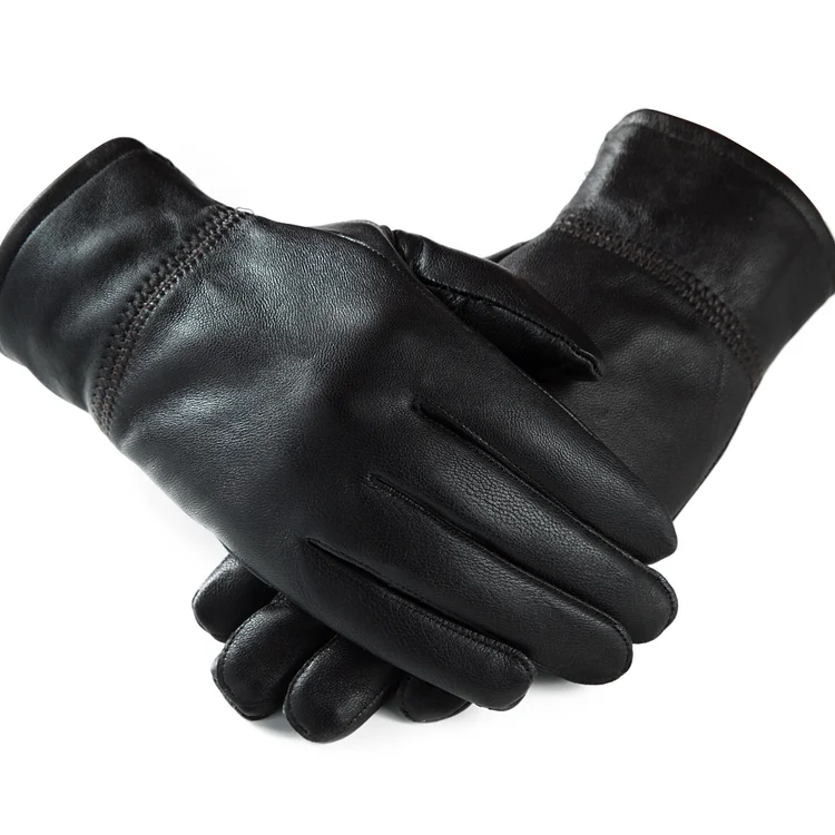 Whole Sheep Leather Gloves Driving Riding Motorcycle Padded Thickened Warm Leather Cold Wind Gloves