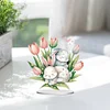 DIY Easter Lily Bunny Acrylic Special Shape Diamond Painting Desktop Ornaments
