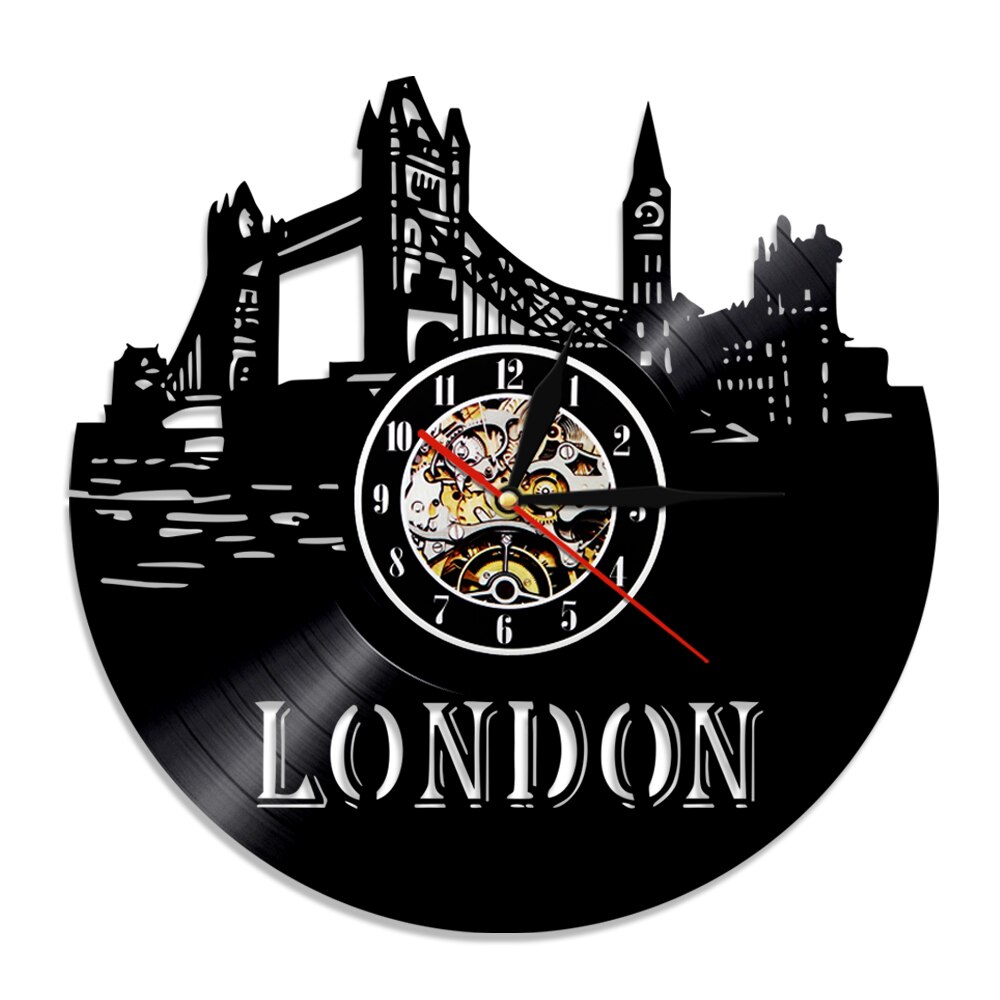 

England London City Clock U - Vinyl Record Wall Clock - Without LED, 501 Original