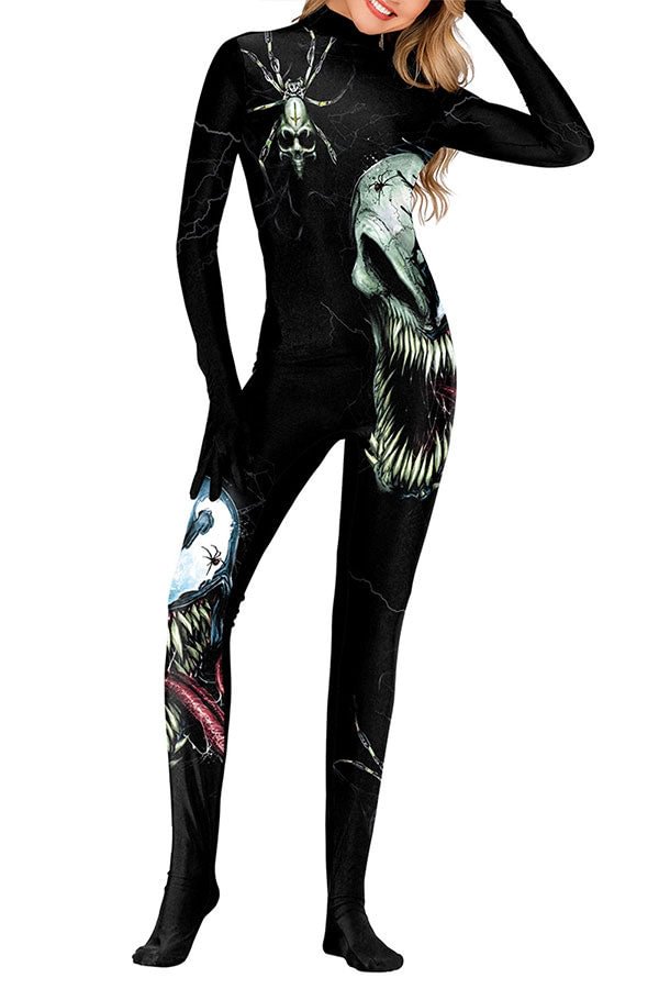 Venom Superhero Bodysuit Halloween Costume-elleschic