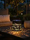 Solar Mandala Lights Outdoor Metal Solar Powered Wall Lamp Decorative Weatherproof Projector Light for Patio Backyard Garden Deck Step Decor