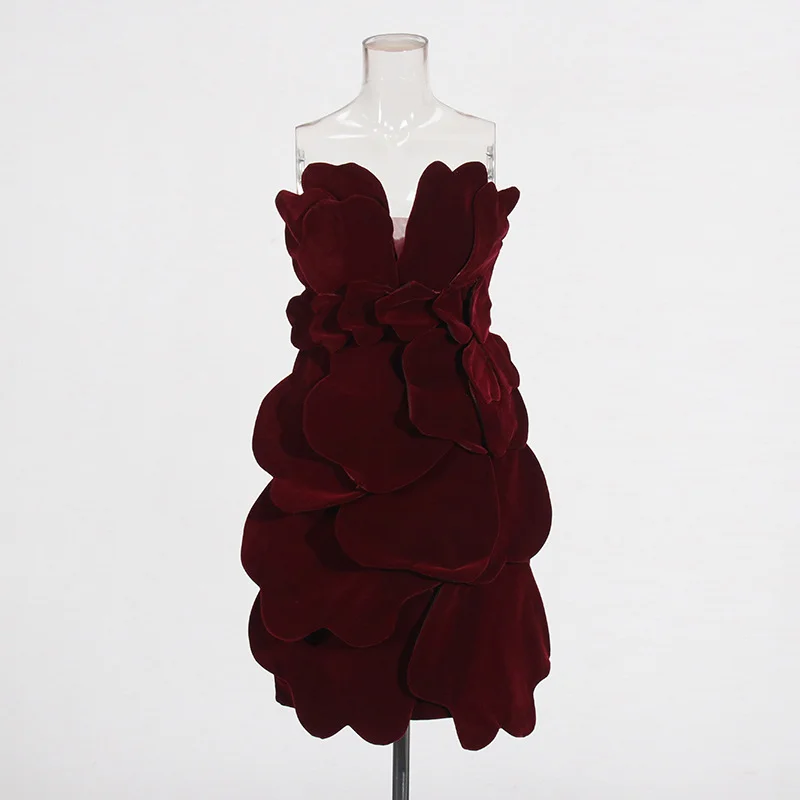 Zingj Sexy Dress Woman 2025 Spring New Fashion Temperament Flowers Spliced High-End Feel Bra Skirt