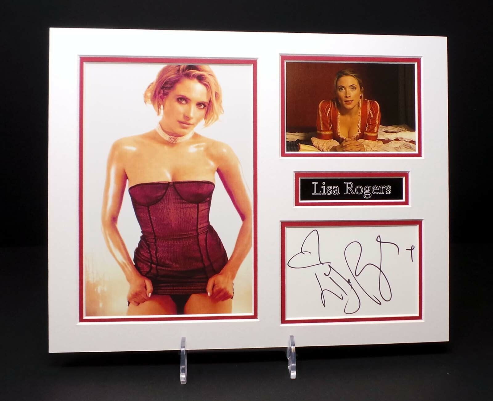 Lisa ROGERS Signed Mounted Sexy Photo Poster painting Display AFTAL Welsh TV Presenter