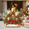 Wooden Special Shaped Christmas Candle Diamond Painting Tabletop Ornaments Kit