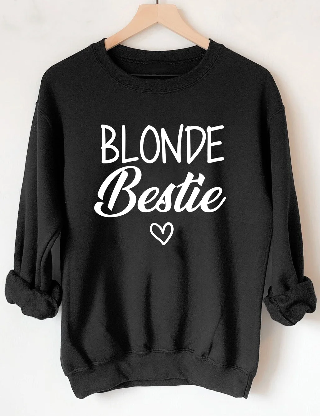 Blonde Brunette Bestie Matching Sweatshirt