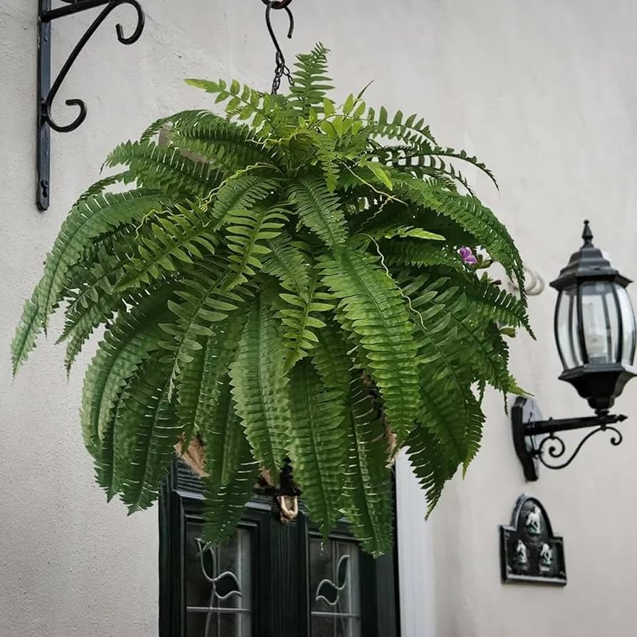 🌱 UV Resistant Ferns Artificial Plants Large for Planters, Office & Home Decor, Outdoor & Indoor