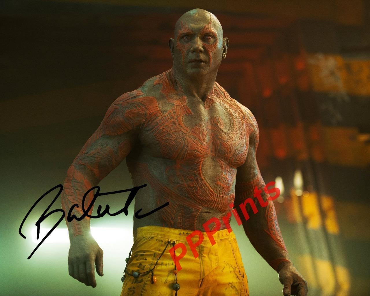 DAVE BATISTA SIGNED AUTOGRAPHED 10X8 REPRO Photo Poster painting PRINT Guardians of the Galaxy