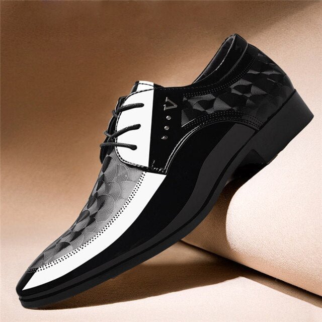 2020 New Oxfords Leather Men's Shoes Lace Up Breathable Formal Office for Man Big Size 38-48 Flats Casual Dress Shoes Loafers