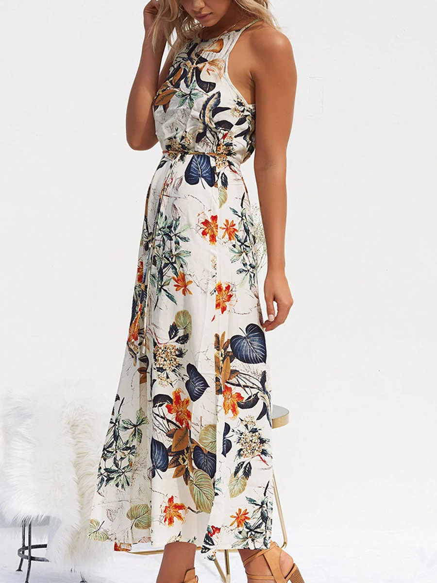 Straps Floral Dress
