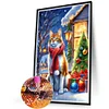 Diamond Painting -DIY Round Drill Christmas Cat(40x60cm)