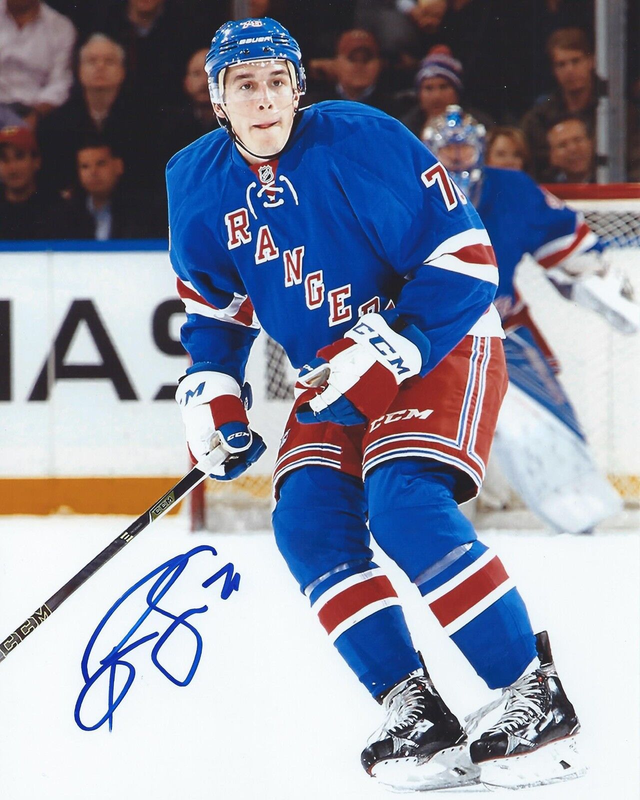 Brady Skjei Signed 8x10 Photo Poster painting New York Rangers Autographed COA