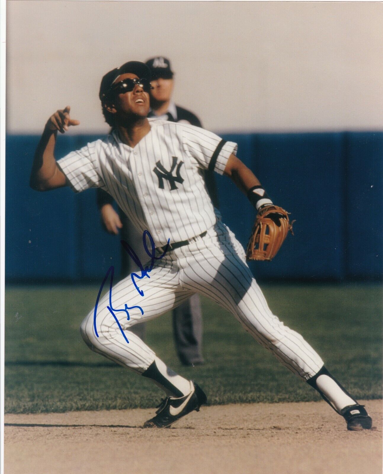 BOBBY MEACHAM NEW YORK YANKEES ACTION SIGNED 8x10