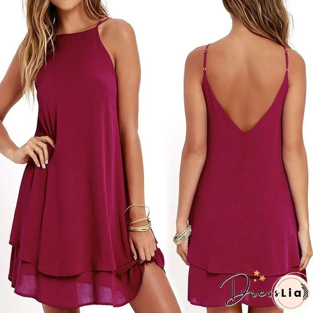 Chiffon Dress Sexy Mini Casual Dresses Spaghetti Strap A Line Off Shoulder Dresses
