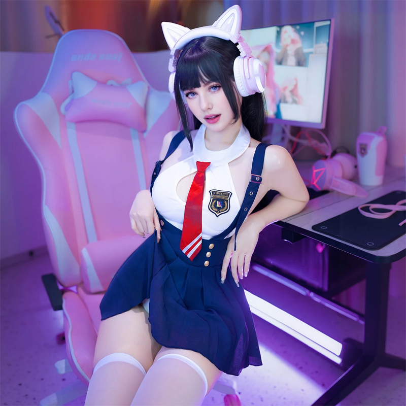 Lovingerie - JK Uniform Play Sexy Hip-Exposed Suit