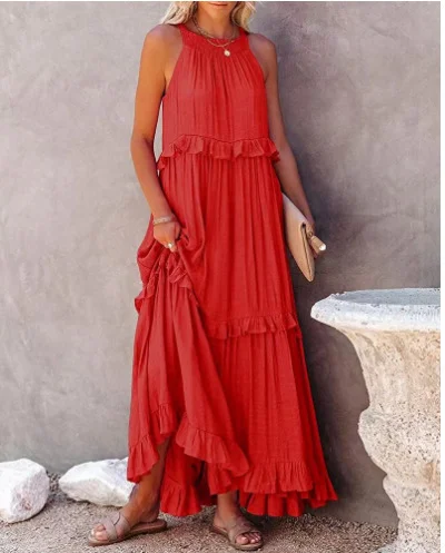 Resort Ruffle Maxi Dress