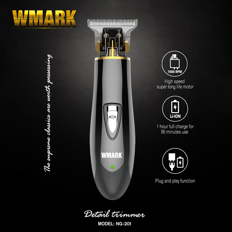 WMARK NG-201时尚理发剪USB刻字雕刻剪推子油头电推理发器 Edog