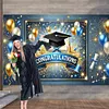 Congrats Photography Background Cloth Wear Resist Bachelor Hat Backdrop Banner