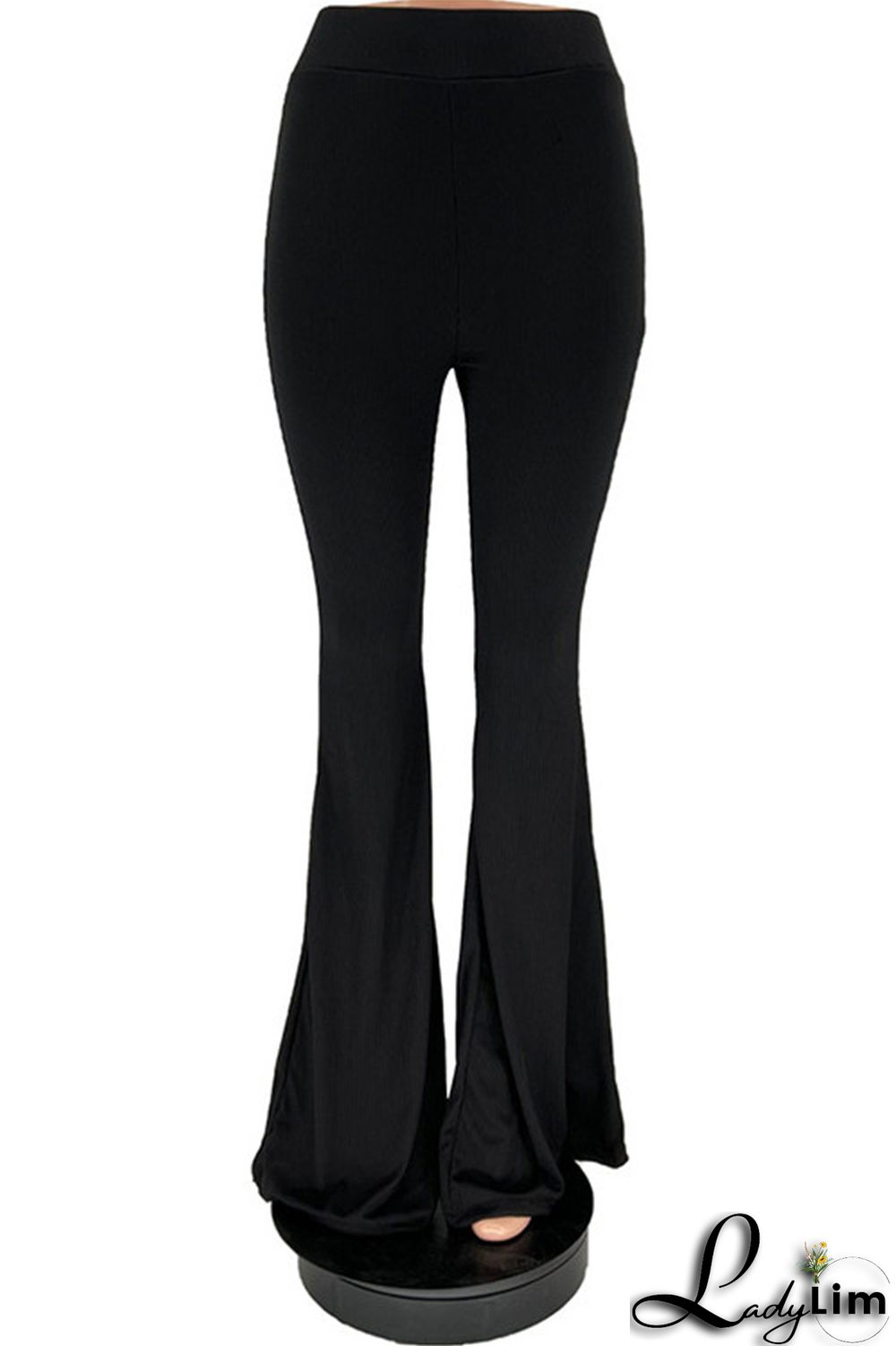 Coffee Fashion Casual Solid Basic Regular High Waist Speaker Trousers