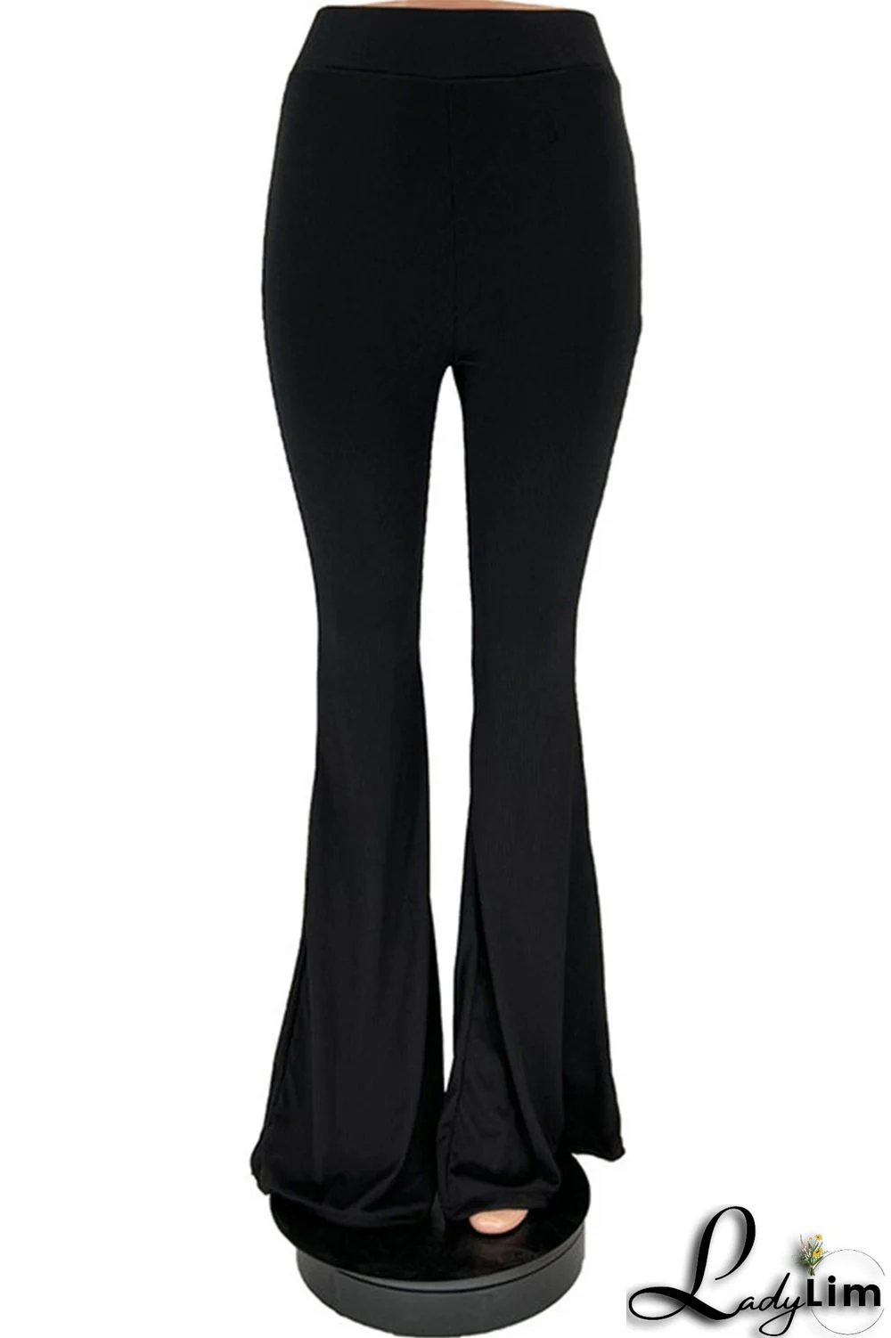 Coffee Fashion Casual Solid Basic Regular High Waist Speaker Trousers