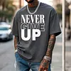 Oversize Bold Typography Design Print T-shirts by Inlyline