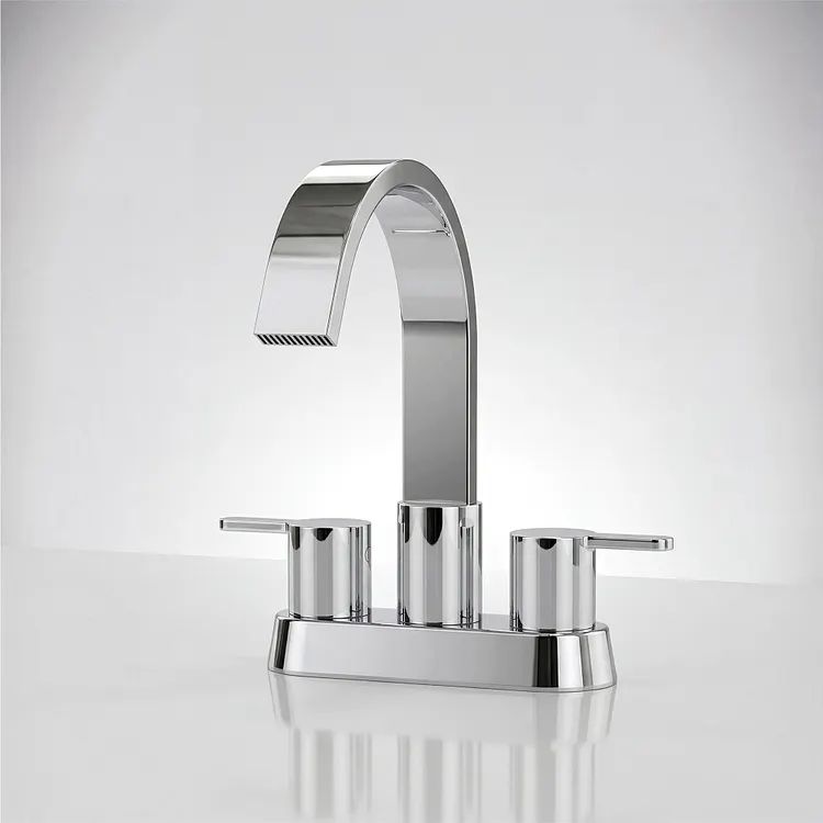 EVERSTEIN 2 Handle Stainless Steel Centerset Bathroom Sink Faucet Chrome