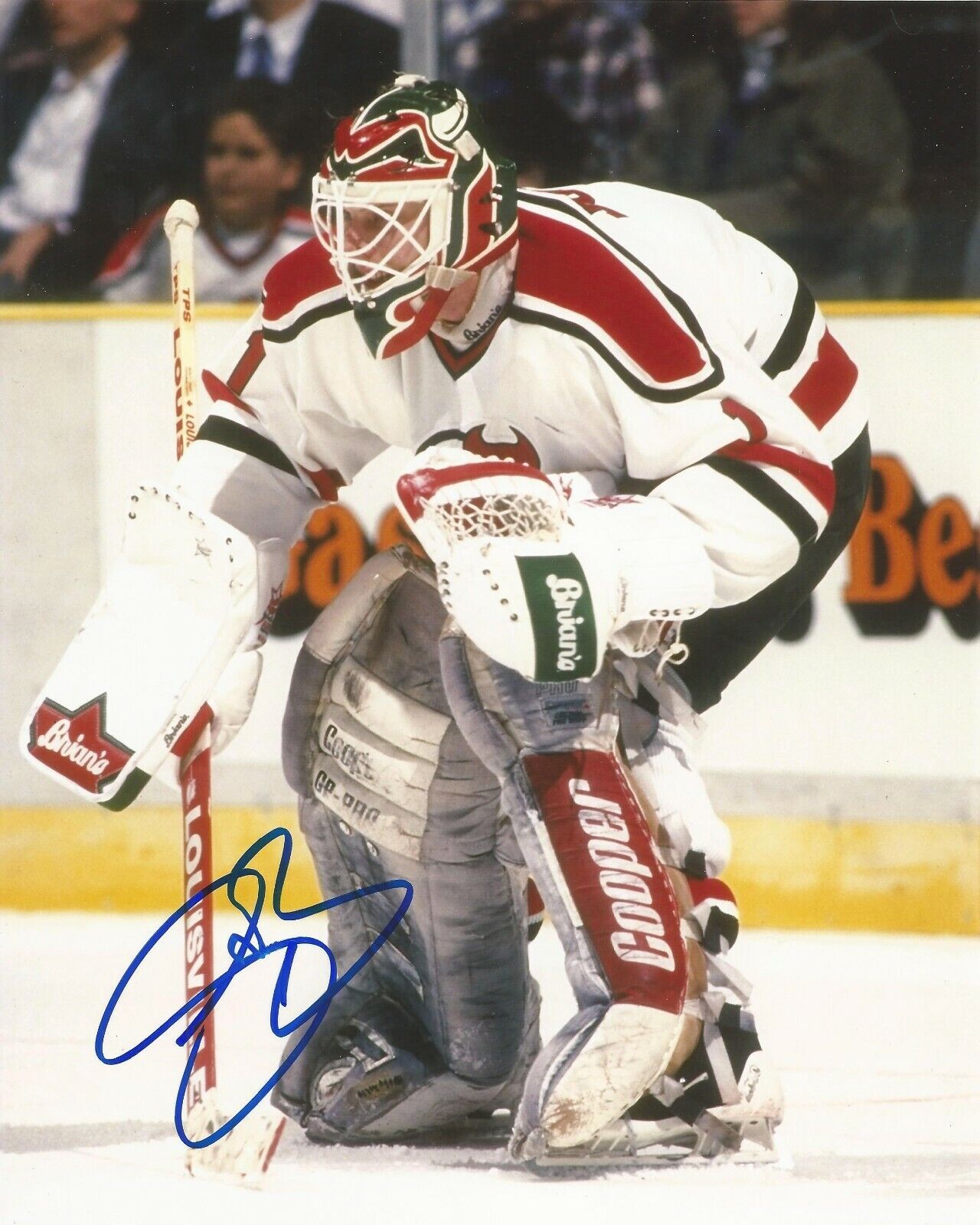 SEAN BURKE SIGNED NEW JERSEY DEVILS 8x10 Photo Poster painting #2 w/COA