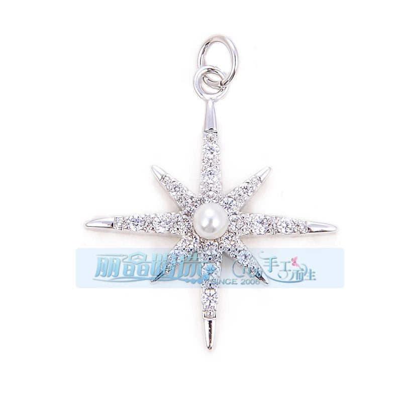 1 Piece 15 * 21mm 18 * 23mm 9*16mm Copper Zircon Sun Star Lightning Pendant Jewelry Accessories