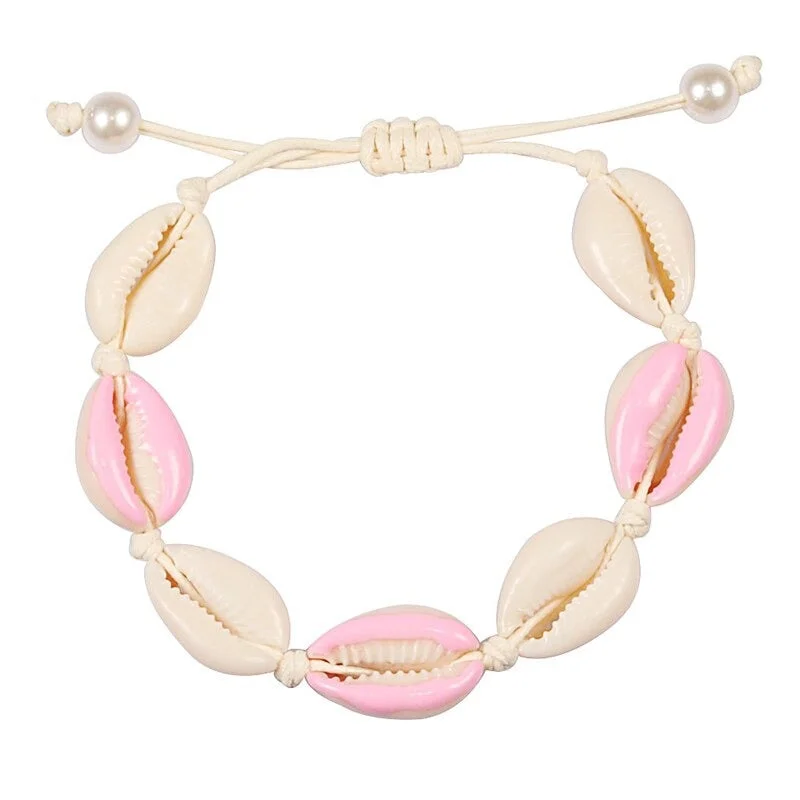 Colorful Printed Shell Conch Adjustable Summer Beach Bracelets