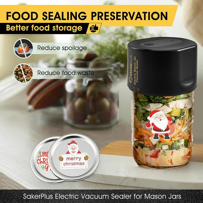 SAKER® Electric Vacuum Sealer For Mason Jars Christmas