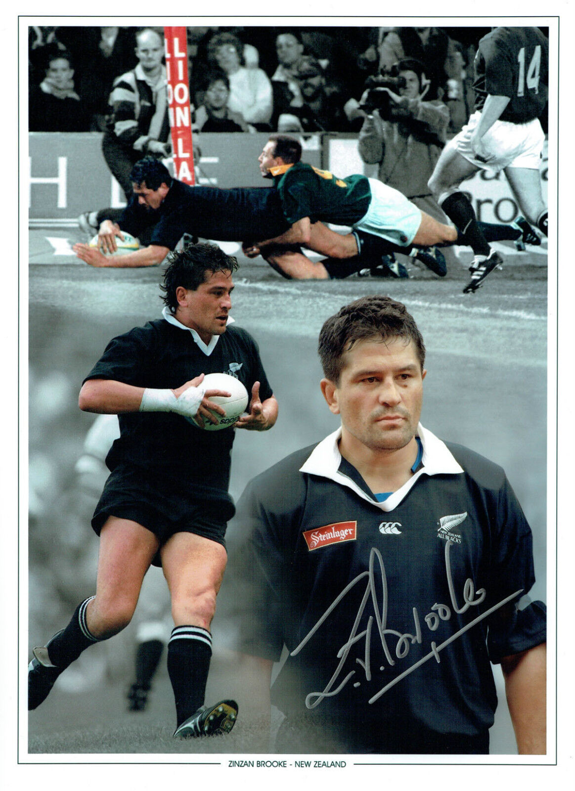 Zinzane BROOKE New Zealand Signed 16x12 Autograph Montage Photo Poster painting AFTAL COA