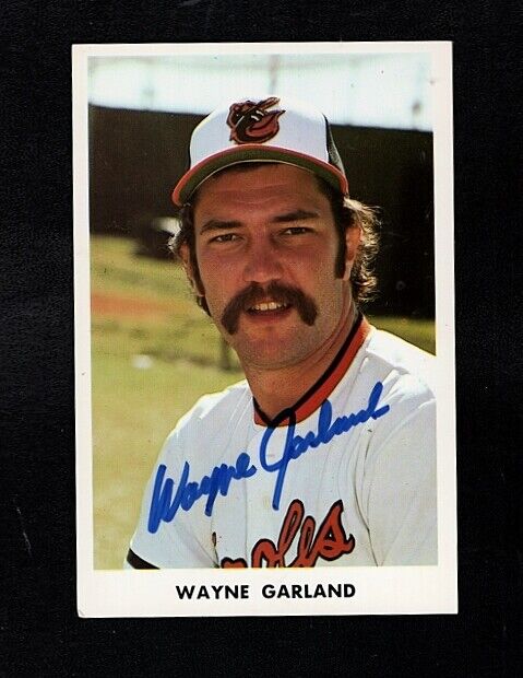 WAYNE GARLAND-BALTIMORE ORIOLES AUTOGRAPHED TEAM ISSUED PC Photo Poster painting